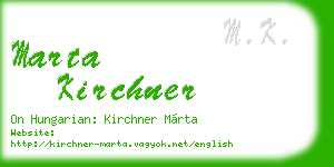 marta kirchner business card